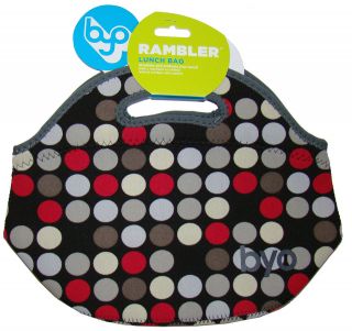 BYO Built NY RAMBLER Lunch Bag Tote (City Lights Dots) Neoprene 