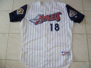 2001 MLB Anaheim Angels Game Used Issued Jersey Alvarez Pujols