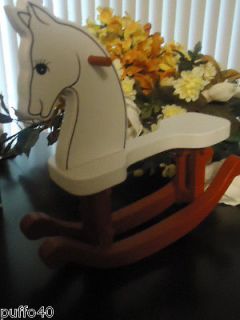   Mint Mini Wooden Rocking Horse 1991 Great for Cabbage Patch Displays