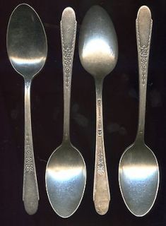 GREAT WM.ROGERS AND SON SILVER PLATE SOUP /DESERT OVAL SPOONS, 1941 