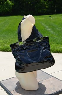 Elie Tahari Caitlin Frame Bag NWT Black Patent
