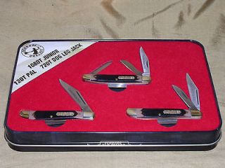 LOT 3 OLD TIMER Limited edition 2012 POCKET KNIVES W/ TIN CASE DISPLAY 