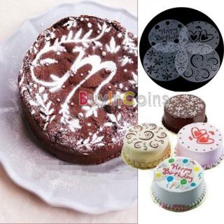 4Pcs Round Cake Fondant Flour Cutter Decorating Flower Heart Balloon 