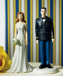 Military Groom in U.S. Army Dress Uniform Wedding Cake Topper Figurine