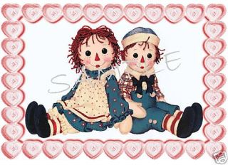 Edible Cake Image   Raggedy Ann and Raggedy Andy   Rec
