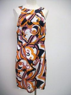 SKIRTIN AROUND Navy Pink Orange White Sheath Dress Size 6 $210 NEW NWT