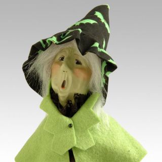   2012 Halloween GREEN WITCH with CRYSTAL BALL CAROLER by Byers Choice