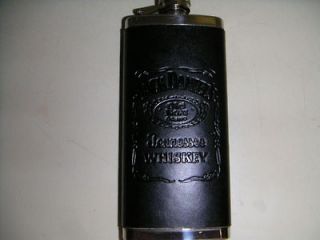 BRAND NEW Jack Daniels JD Old No. 7 stainless steel & Leather Flask