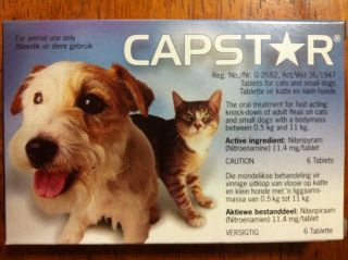 CAPSTAR BLUE SIX 6 TABLETS   Dog/Cats 2 25lbs Free Ship