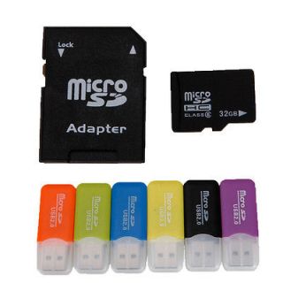 New 32GB 32 GB 32G 32 G Micro SD MircoSD SDHC TF Memory Card + Adapter 