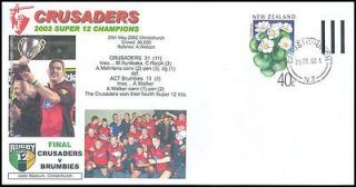 NEW ZEALAND 2002 RUGBY SUPER12 CRUSADERS CHAMPIONS