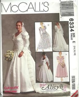   Bride & Bridesmaid Dress & Cape McCalls Sewing Pattern #6895 Uncut