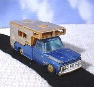 HUSKY FORD CAMPER Model BLUE 1960s Truck 3 inches Long. Made in GR 