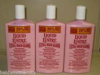   Liquid Lustre/Luster Car Wax Cherry Smell   Caranuba Wax Non Abrasive