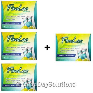   Fivelac buy 3 get 1 probiotic candida five 5lac lac NEW sealed 240 ct