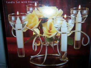   PLATED  8 ARM FLOATING CANDLE SCONCE  GLASS GLOBES  EXC. CONDITION