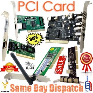   port Gigabit Giga Ethernet Network USB 2.0 Firewire PCI LAN Card
