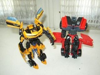Lot of 2 Transformers, Red Robot Pick Up and Bumble Bee Camaro