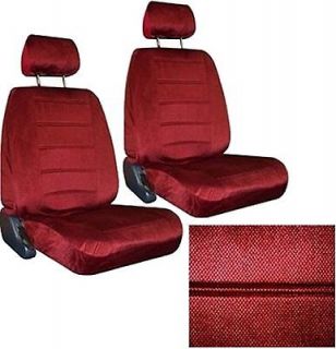 Maroon Car SEAT COVERS 2 low back seatcovers w/ head rest #1 (Fits 