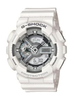 CASIO MENS G SHOCK LARGE WHITE BAND GREY DIAL MULTI FUNCTIONAL SPORT 