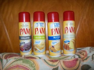 PAM NO STICK COOKING SPRAY ~ SIX FLAVOR CHOICES FAT FREE COOKING 