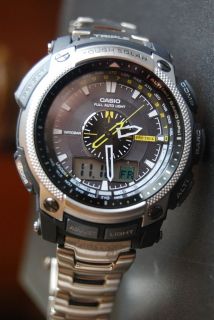 Rare Casio Pro Trek PRG 500T 7V   Mint Titanium Pathfinder Watch G 