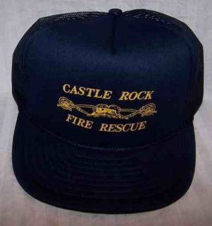 Advertising Baseball Cap Hat CASTLE ROCK FIRE RESCUE fireman Colorado