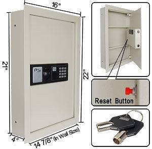  Electronic Flat Recessed Large Wall Safe Cash Jewelry Box Digital