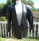 CASABLANCA Leather Jacket Coat Geometric Pockets Button Collar V Neck 