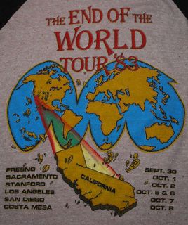 VINTAGE CARLOS SANTANA END OF THE WORLD TOUR 83 T  SHIRT 1983 S 