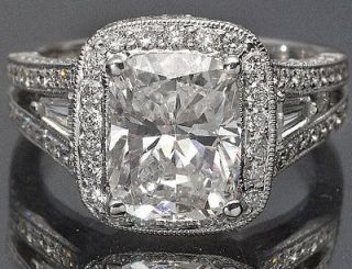   total Cushion Cut center DIAMOND Engagement Wedding Ring SI1 clarity