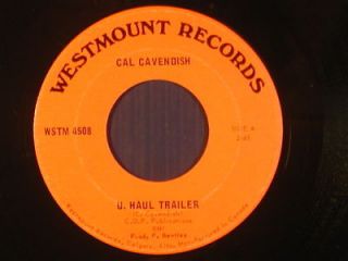 CAL CAVENDISH country 45 U. HAUL TRAILER / CAJUN BOY~WESTMOUNT VG+