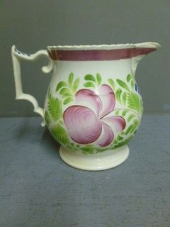   Porcelain Ceramic Pottery Hand Painted Early Large Pitcher   Ironstone