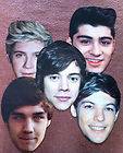 One Direction Face Masks 1D   Celebrity Party Masks ideal for 
