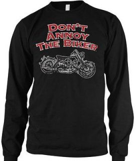 Dont Annoy the Biker Long Sleeve Thermal T Shirt Funny Motorcycle 