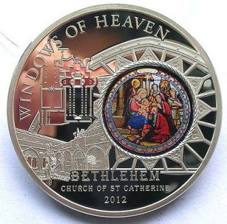 Cook 2012 Bethlehem Saint Catherine 10 Dollars Silver Coin,Proof