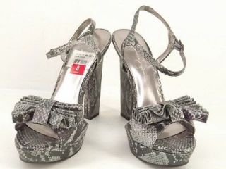   Womens shoes gray snake skin leather Jessica Simpson Casa 8 B stiletto