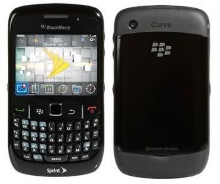 USED SPRINT BLACKBERRY CURVE 8530 BLACK CLEAN ESN CDMA PHONE