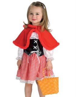 Girls Little Red Riding Hood Young Kids Halloween Costume, Cape Set 