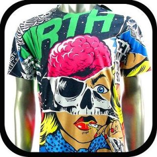 Minute Mirth T Shirt Tattoo Graffiti Rock N103 Sz M L Skate Board bmx 