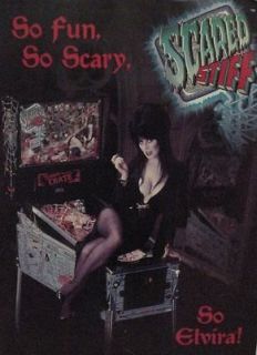   Scared Stiff Pin Ball Poster Featuring Elvira Cassandra Peterson