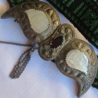   BALKAN(GREEK) BELT MOTHER OF PEARL WITH THE STONE IN THE CENTRE