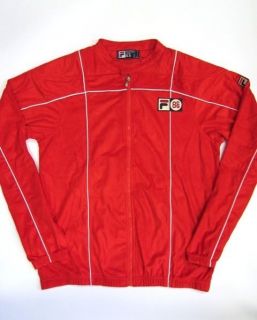 Fila Vintage Terrinda Settanta Mk3 Borg BJ Badged Tracksuit Jacket Red 