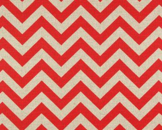 Red Chevron Fabric Zig Zag Print Curtain Fabric