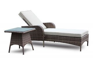   Outdoor Wicker Patio Furniture Set 2 Pcs Chaise Lounge by Luxus B 19