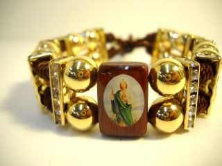 14k plated st jude bracelet SAN JUDAS BRASALETE SINALOA mexico charm 