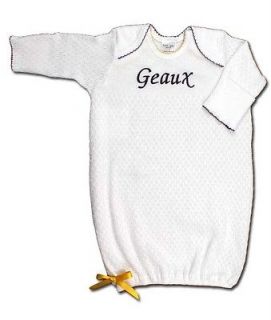Paty, Inc. Personalized Long Sleeve Lap Shoulder Infant Day Gown LSU 