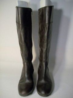 ARTURO CHIANG Sz 6.5 M Brown Leather Knee high Zip up Boots Ladies 