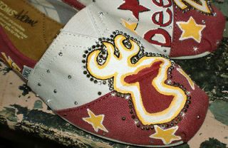   hand Painted High School TOMS women shoes canvasTeam Spirit DBS Bling