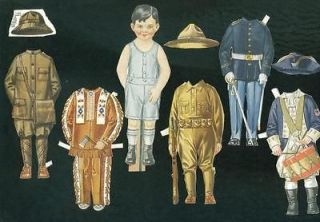 American Colortype   6 No. 621 Charles Paper Doll w 5 Costumes 1920s
